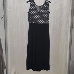 VKY&co black polka dot soft stretch jump suit